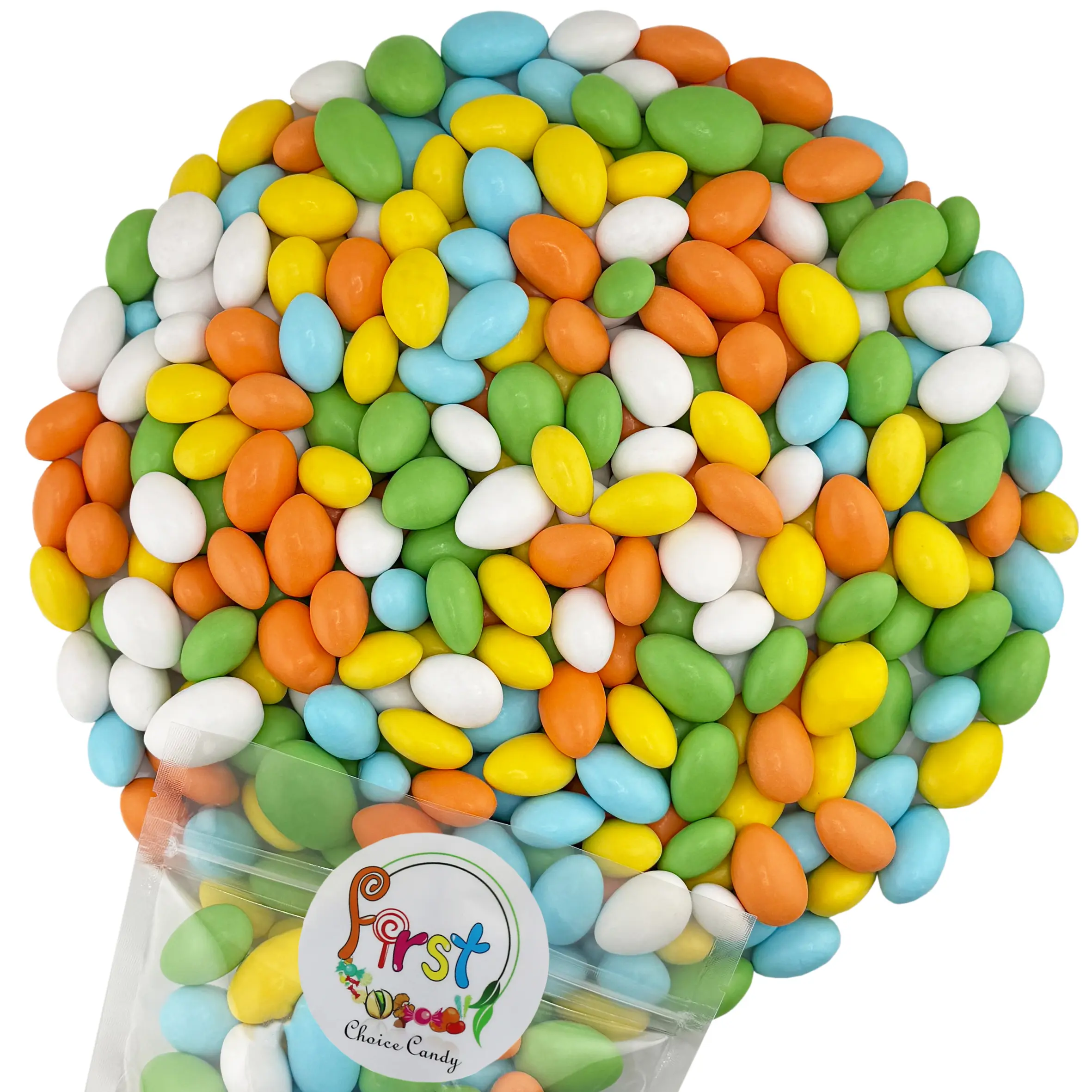 ASSORTED JORDAN ALMONDS CANDY 2LB BAG ASSORTED JORDAN ALMONDS CANDY 2LB BAG