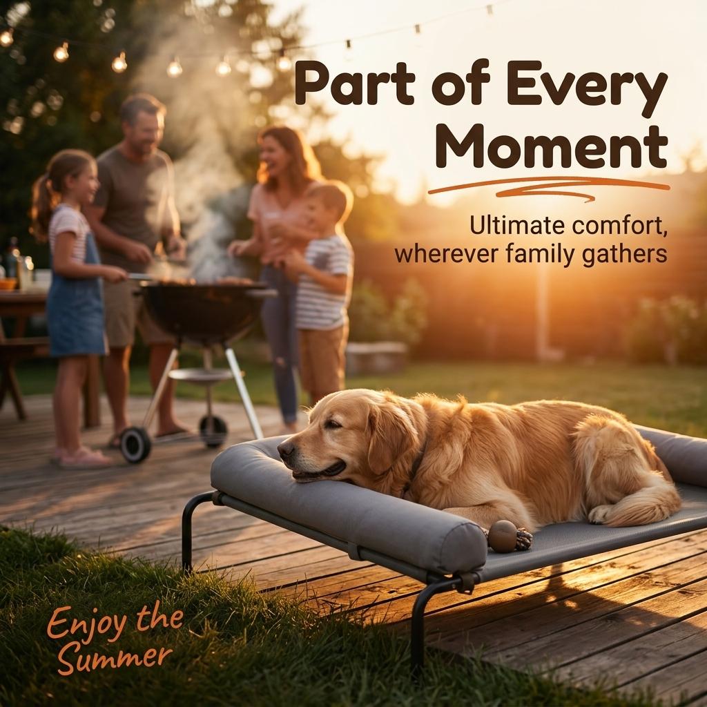 Elevated Cooling Dog Bed Raised Dog Cots Beds for Large Dogs, Summer Outdoor Dog Bed for Large Dogs, Chew Proof Portable Cooling Pet Cot Skid-Resistant Feet, Frame with Breathable Mesh Elevated Cooling Dog Bed Raised Dog Cots Beds for Large Dogs, Summer Outdoor Dog Bed for Large Dogs, Chew Proof Portable Cooling Pet Cot Skid-Resistant Feet, Frame with Breathable Mesh
