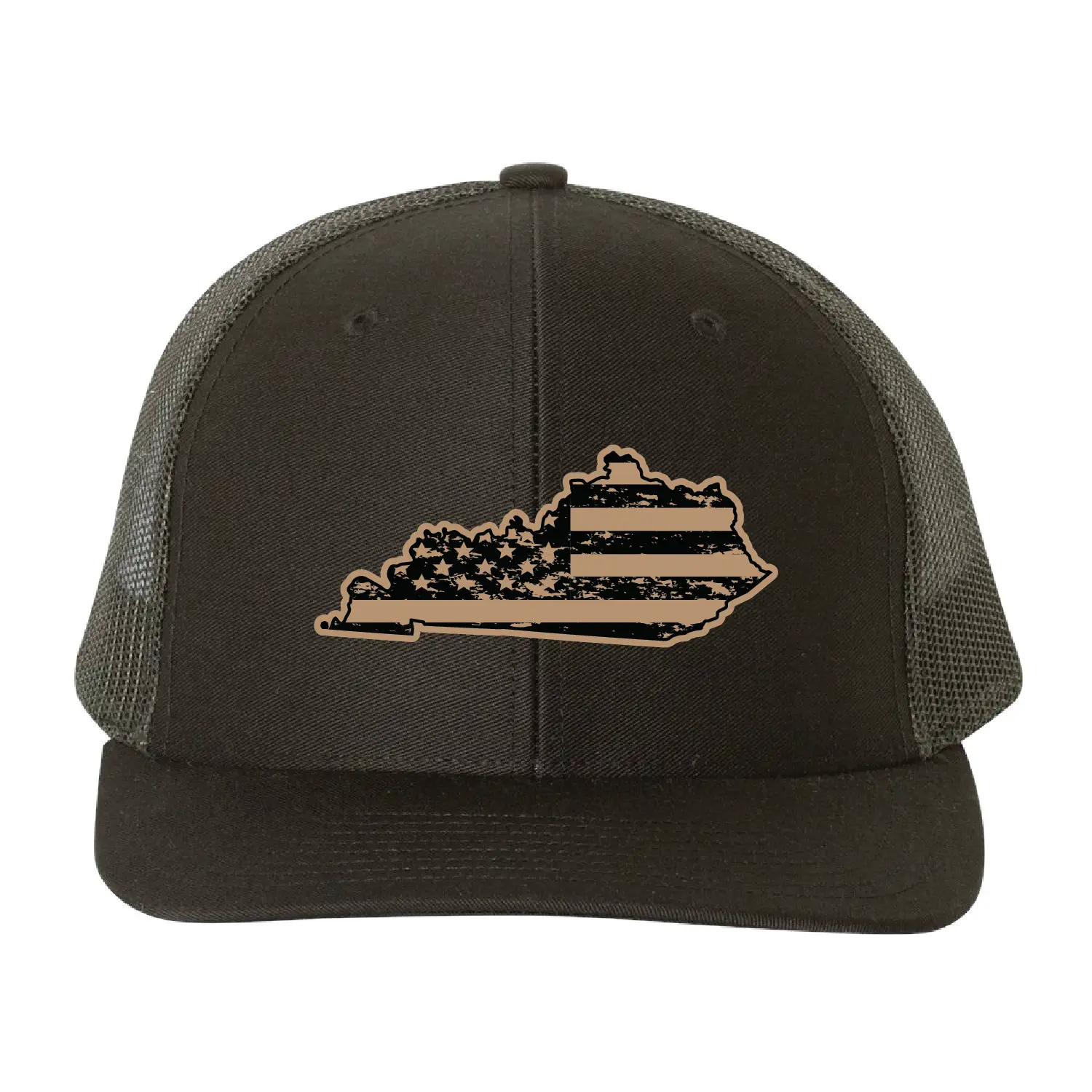 Kentucky Vegan Leather Patch Cap, Richardson 112 Trucker Hat, Kentucky Hat, Richardson Cap Leather Patch, Richardson Hat 112