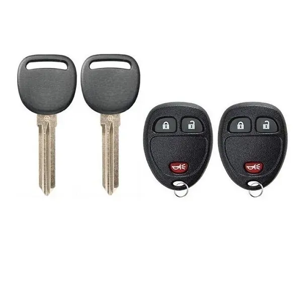 2 CHEVROLET 2007-2017 B111 Transponder Chip Key + 3 Button Remote Fob OUC60270