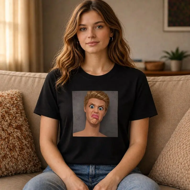 Vintage Doll Meme T-Shirt, Funny Disgusted Face Graphic Tee, Retro 90s Shirt