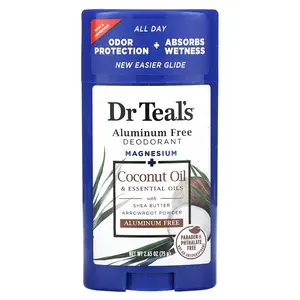 Dr. Teal's Aluminum Free Deodorant, Coconut Oil, 2.65 oz (75 g) Dr. Teal's Aluminum Free Deodorant, Coconut Oil, 2.65 oz (75 g)