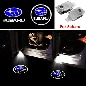 Car LED HD Projection Welcome Light, Car Ambient Decorative Ground Lamp, Door Sensor Lighting Upgrade Accessory, Door Lights, Easy Install for Subaru