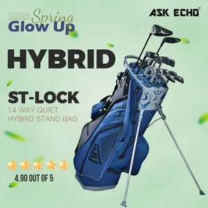 Ask Echo Golf 2025 ST-LOCK Mecha 14 Way Dividers Soundless Stand Bag / NavyGrey