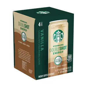 Starbucks Doubleshot Energy Coffee Vanilla Flavor - 4x500 ml Cans - Bold Energizing & Refreshing Beverage