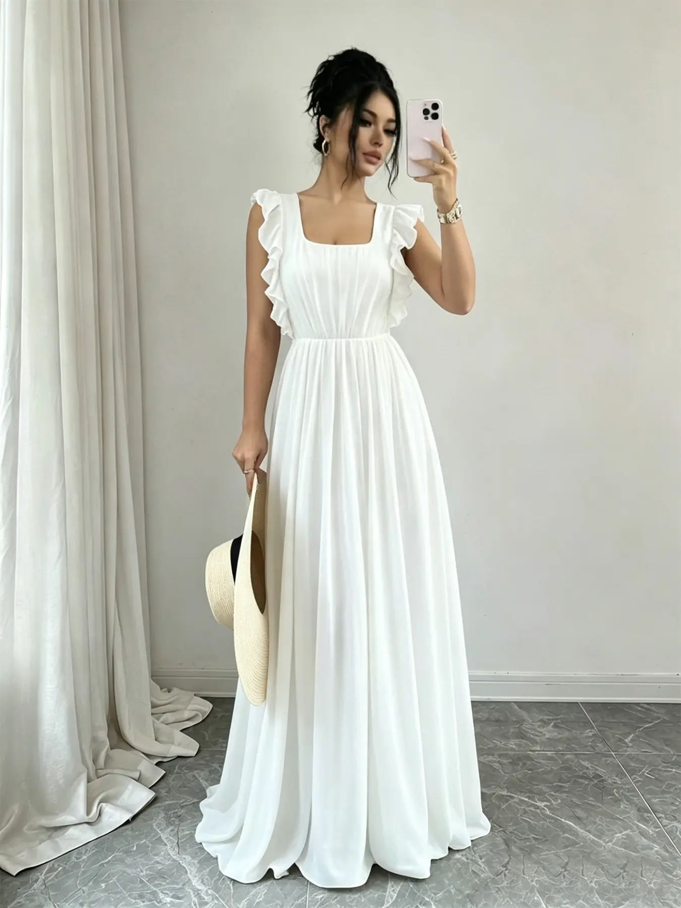 lace sleeve wedding dress DreamDress By PMN Sheath Wedding Dress Gown Plunging V-Back Floral Embellishments Long Sleeve Chapel Train