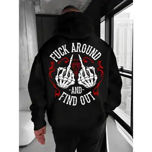 Fuck Around And Find Out Print Hoodie & T Shirt, Red Line Version, Shirt for Gen X