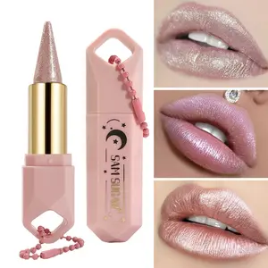 Sam Sugar Waterproof Diamond Glitter Lip Gloss Balm, Matte Moisturizing Lipstick, High Shine Lip Color, Long Lasting, Women's Makeup Gift
