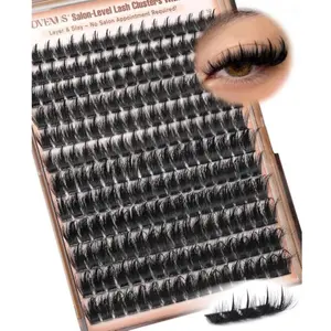 Manga Lash Clusters With Spikes Wispy Cluster Eyelash Extensions Fluffy Anime Eyelashes Clusters Reusable Faux Mink Fairy Individual Lash Extension (D Curve 12-18mm 204 pieces)