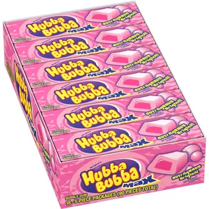 Hubba Bubba Max Bubble Gum, Original, 18/5-Piece Packs (Pack of 90)