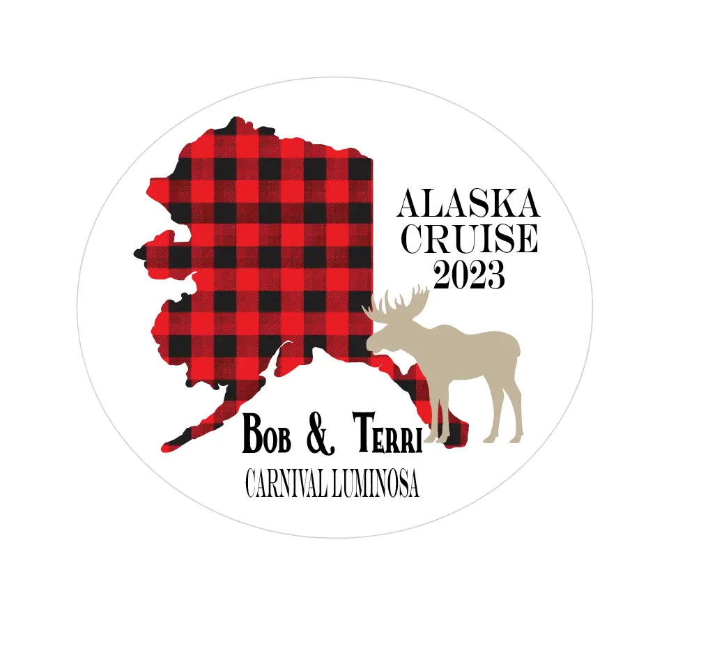 Alaska State Cruise Door Magnet - 9" Wide | Custom Made Printed Vinyl Magnet for Ship Cabin Door, Fridge, Locker & Metal Wall Decor - Keepsake Gift for Family Cruise Vacation