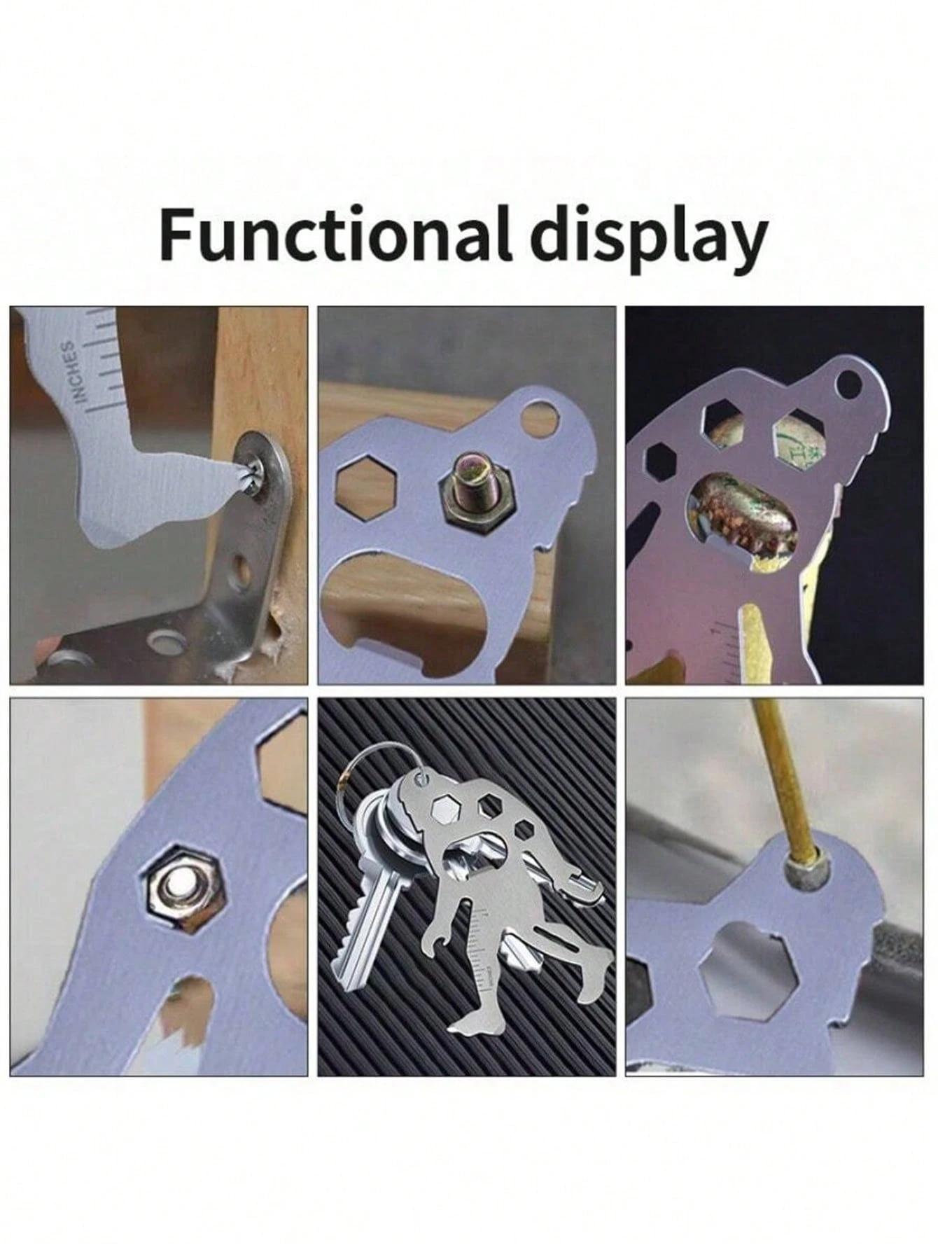 Funny Men Gift Ideas for Him - Unique Easter Basket Stuffers Small EDC Pocket Tool for Dad Boyfriend Husband Boys, Unique Birthday Fathers Day Valentines Gifts, Cool Stocking Stuffer Just Because Gift 1PC Ape Man Bigfoot Multi-Function Tool Card