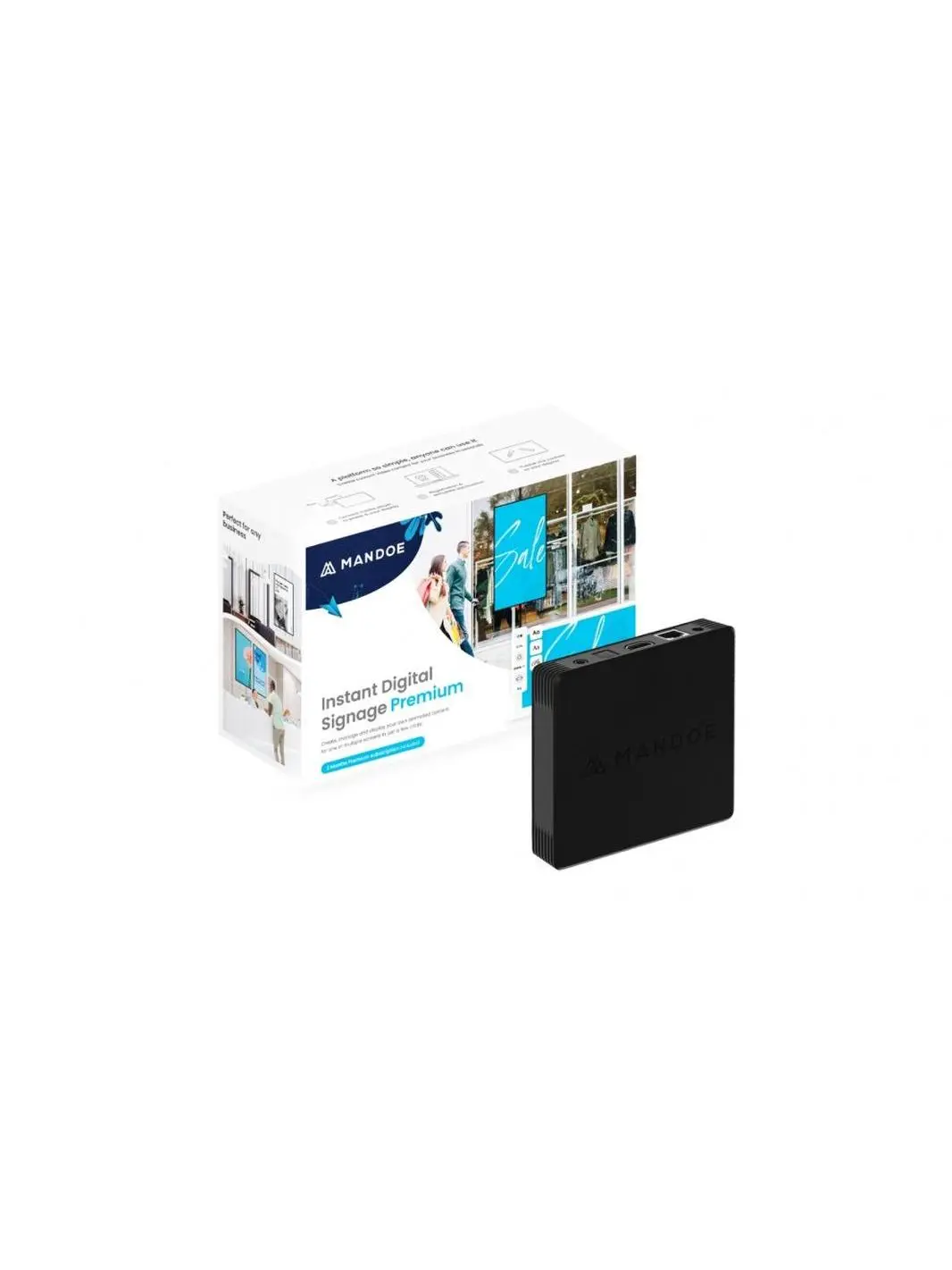 Mandoe MCMP2021 Digital Signage Gadget, Premium Creation & Platform Media Player, 5-User Access, with Reporting Functionality