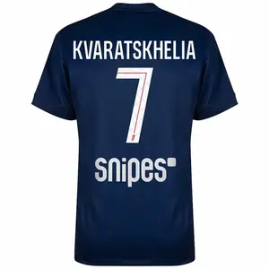 Unisex Soccer/Football PSG Team khvicha kvaratskhelia 7 Champions League/Ligue 1 2025/26 Home/Away Replica Jersey - Navy/Red
