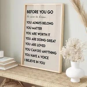 Affirmation Art Print 2024: Unframed, Aesthetic Room Decor & Gift Idea, Trendy Wall Art, Artistic Poster, Room Decor Ornaments Decoration