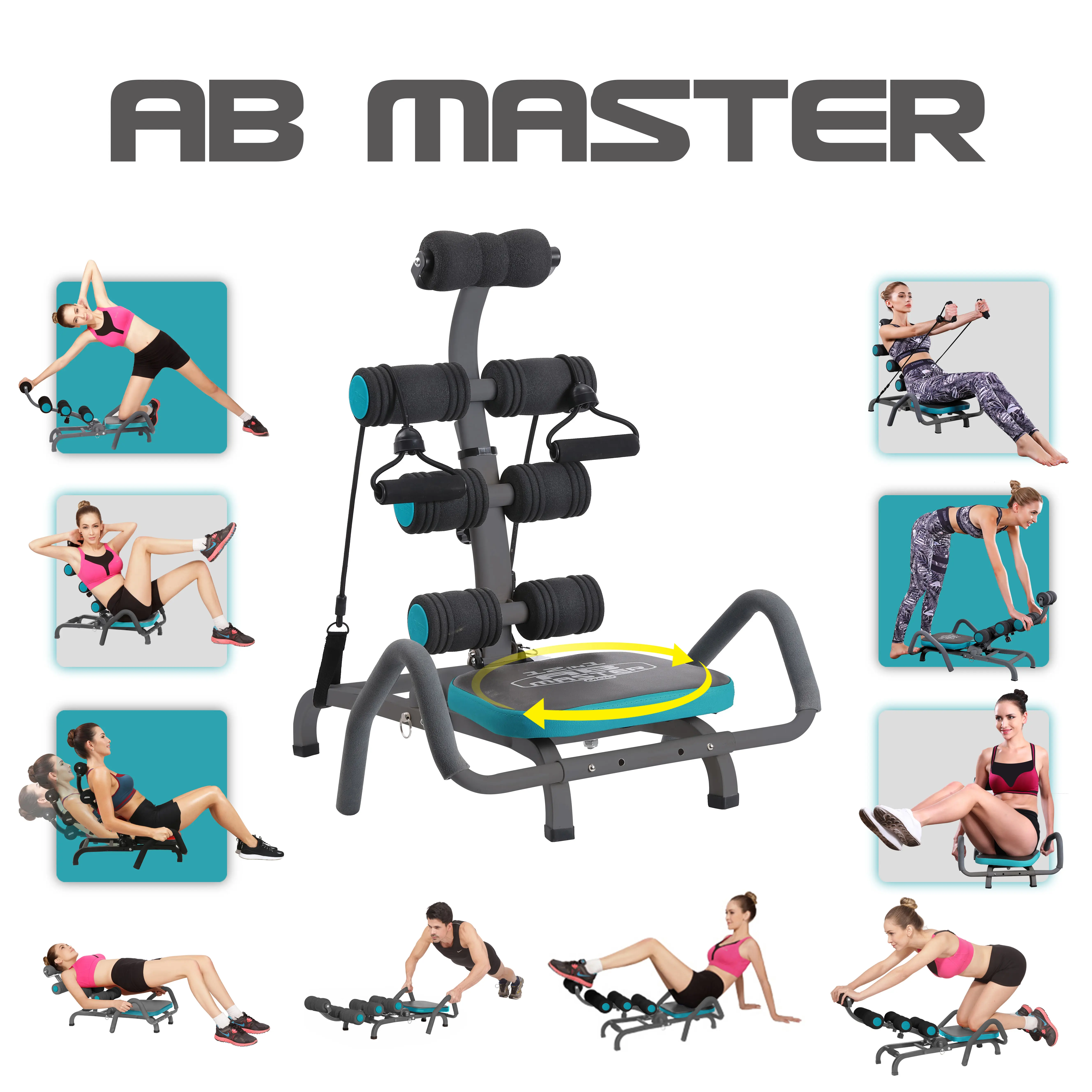 Magic BB Mini inversion Machine,Waist & Back Exercise machine for Lower Back,Ab Workout Equipment, Adjustable Ab Machine for Stomach Workout, Sit Up&Push Up Exercise Equipment for Home Workouts, Abdominal Trainer, Ab Lounger Exercise Chair,Summervibes