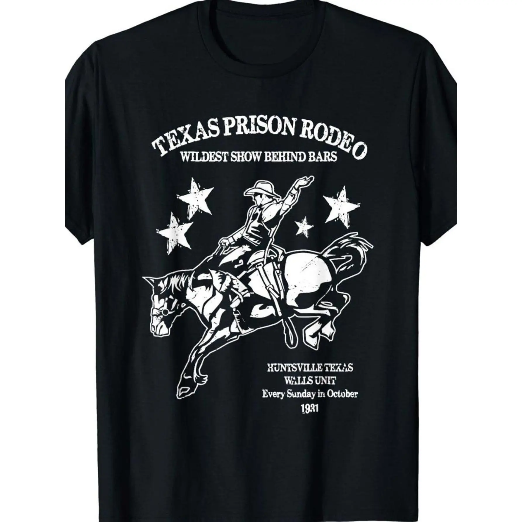 Vintage Texas Prison Rodeo 1931 Huntsville Prison unisex soft cotton short sleeve t shirt, vintage graphic casual tee for men women teens, perfect birthday holiday gift for camping travel gym daily street  wear