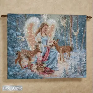 Dona Gelsinger Oh Holy Night Fiber Optic Lighted Angel Wall Tapestry