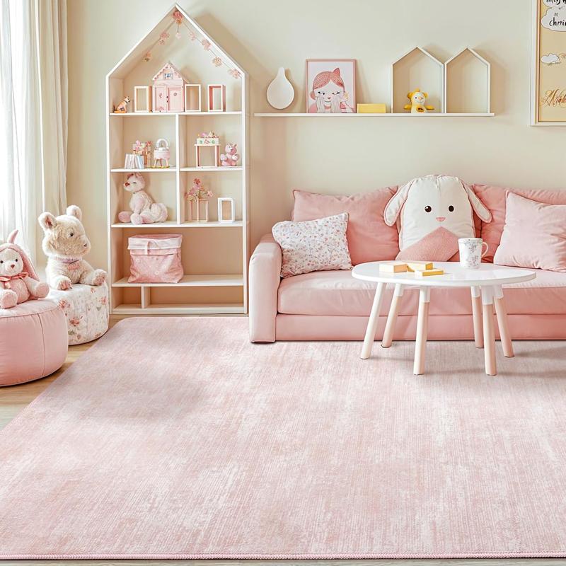 Boho Vintage Washable Area Rugs for Living Room - Stain Resistant Non-Slip Backing Rug for Bedroom,Durable & Ultra-Thin Large Area Rug