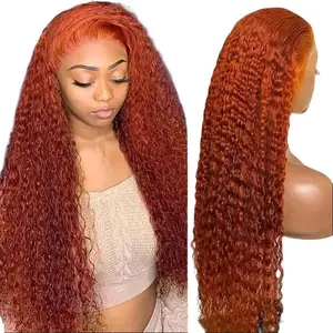 blonde wig African Small Curl Long Style 26/28/30/32inch Front Lace Wig for Women Middle Part Orange Full Wig High Temperature Resistant Matte Synthetic Fiber 13*4cm Wavy Ombre Blonde tinsel lace  locks ombre grey