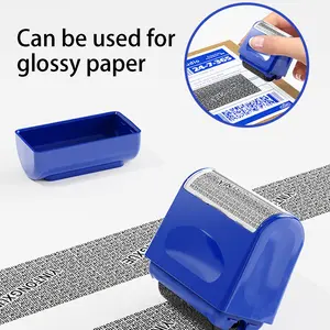 2 Pack Privacy Protection Security Roller Stamp,Identification Seal for Personal Information Protection, Address & Billing Info Blocker,Office Supplies