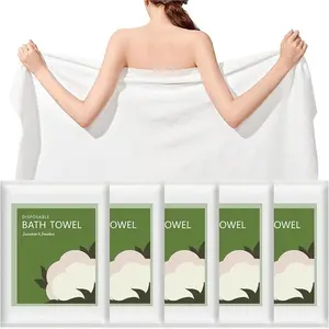 Disposable Bath Towels, 10 Pack 55" x 27.5" Ultra Soft, Quick Dry Disposable Towel, Portable Travel Towel for Hotel Camping Beach Swimming Gym Sauna , Personal Care Pet Towels