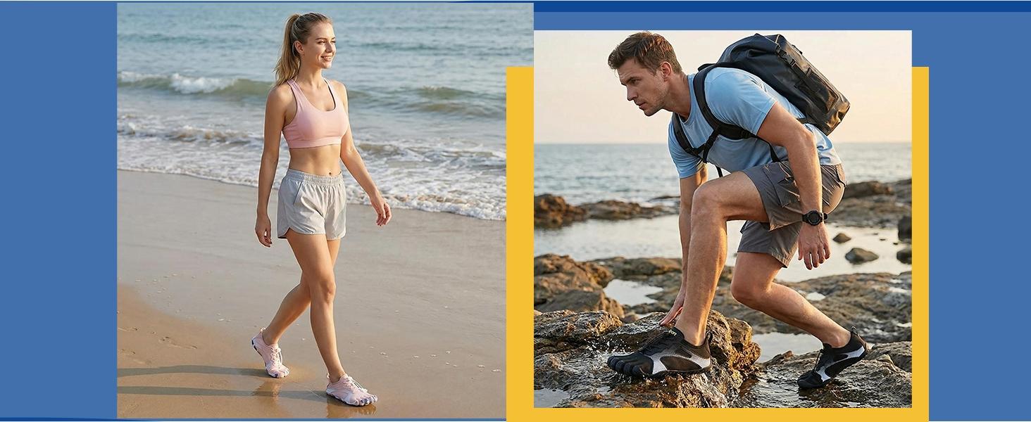 Barefoot Magic Claw Five Toe Finger Shoes for Men & Women Multi-Purpose Ultra-Portable All-Terrain Outdoor Hiking Light Trail Quick-Dry Socks Water Shoes