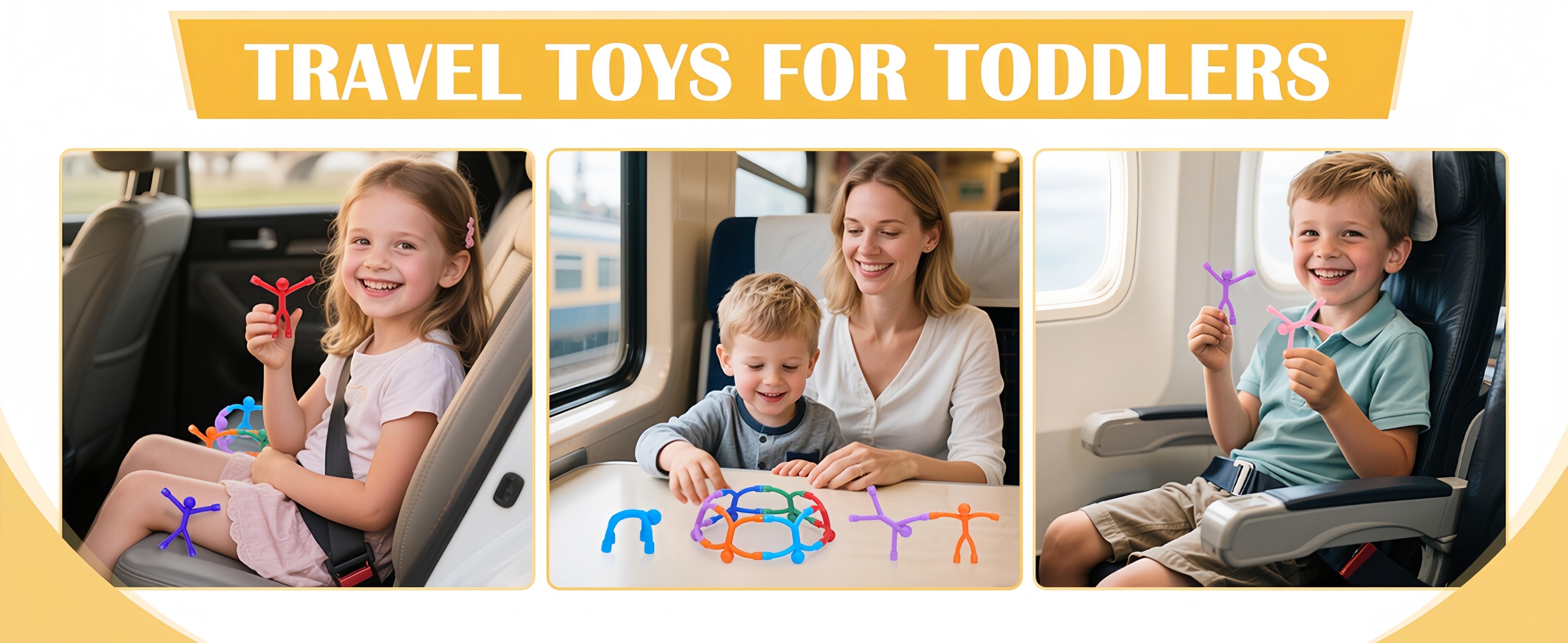 10/20 Pack Magnetic Figures for Kids – Bendy Silicone Fidget People with Magnets in Hands & Feet, One-Piece Molded Design, Travel Toys for Car Airplane Restaurant, ADHD & Anxiety Relief, Easter Basket Gifts for Boys Girls Ages 3+
