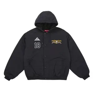 Menswear Stadium Jacket, Supreme x ANTIHERO Black Men's Top & Coat, Tops