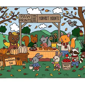 Paw Prints Harvest Haunts Coloring Book