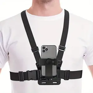 Hanging Neck Mount for Phones, Neck Car Phone Holder POV/Vlog Selfie Mount Hand Free Phone Neck Holder Chest Stand Strap Video Recording for iPhone 15 14 13 12 Series Android Phones,Action Camera Accessories Smartphone
