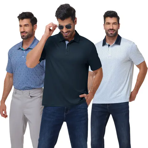 1/3 PACK GOPUNE Men's Polo Shirts Short Sleeve Casual Golf Polo Quick Dry Athletic Tennis T-Shirts Contrast Collared Work Printed Polo Shirts Sports Plus Size Tops #swimweek #outdoorfun #fathersdaygift Golf Casual Style Athletic Style Activewear