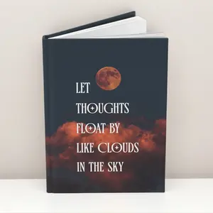 Let Thoughts Float By Like Clouds in the Sky Hard Cover Journal