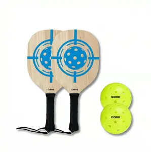 Carbon Fiber Foam Core Pickleball Paddle CORE 2 Wood Paddle and Ball Pickleball Set
