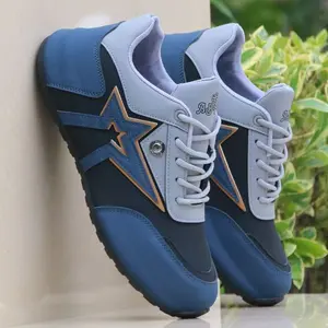 GGOR Men's Low-Top Sneakers - Lightweight Non-Slip Soft Sole Lace-Up Shoes Suitable for Running, Casual Wear & Everyday Use, Cushioned Insole, PVC Sole, Minimalist Dad Shoes for, Office, Gym - -