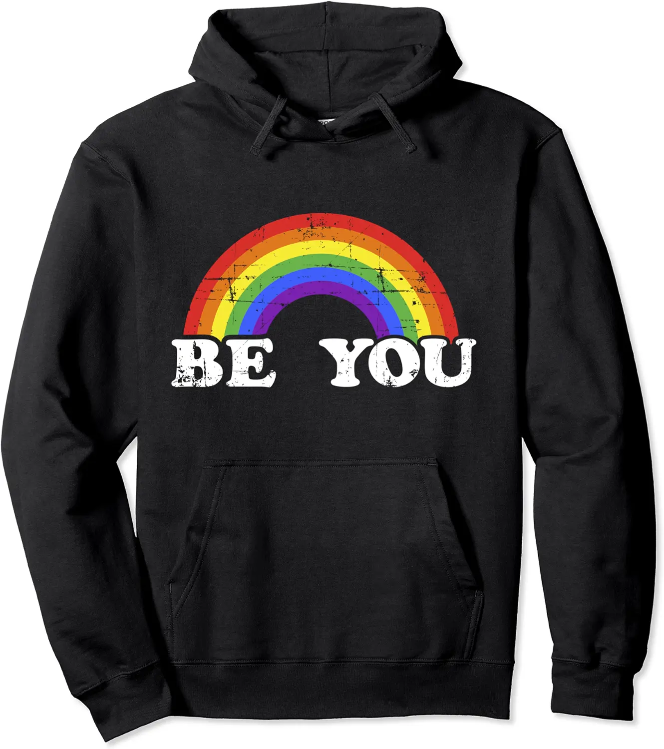 Be you with rainbow flag for gay and lesbian pride month Pullover Hoodie - Margaritahe Shop 94B09S2WQKWS
