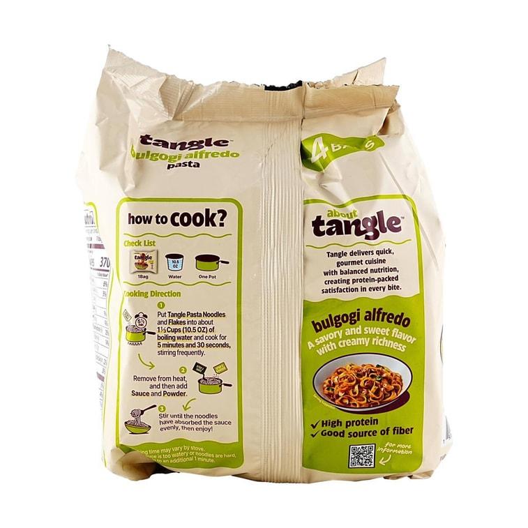 SAMYANG Tangle Bulgogi Afredo Tangluccine 3.8 oz * 4pc Korean Inspired Fettuccine with Creamy Bulgogi Sauce Instant Noodles 4-Pack