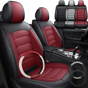 5- SEATS Car Seat Covers Protector Nappa Leather Front & Rear Full Set Cushion For Lexus / Mercedes Benz / Toyota / Jeep / Hyundai / Honda / Chevrolet / Ford /Kia