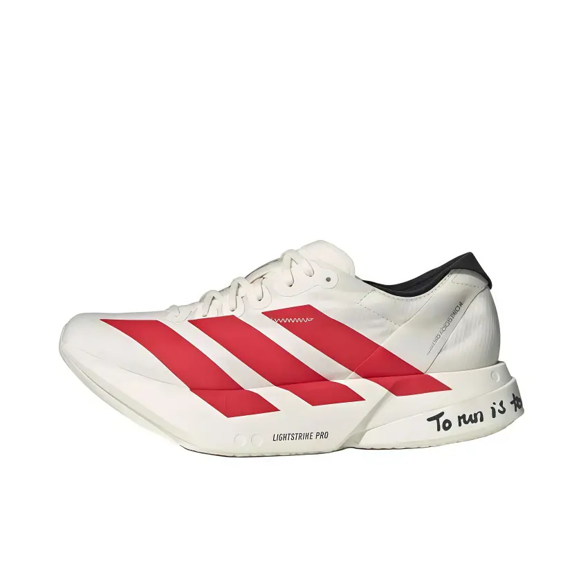 Fresh two-tone sport sneakers that combine lightweight athletic performance and minimalist aesthetics. Warm off-white base matches striking red stripes, low-profile structure ensures flexible movement.