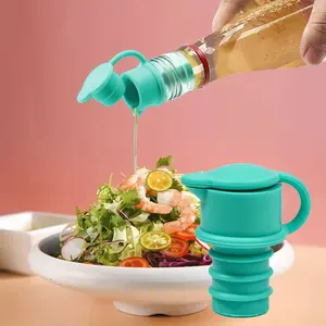 2pcs Silicone Bottle Stopper Set, Vacuum Seal Food Grade Reusable Leak-Proof Caps, Durable Multi-Purpose Party Accessories