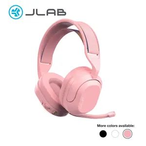 JLab Nightfall Wireless Gaming Headset, Flip-to-Mute Rotating Boom Mic, 50mm Drivers, 2.4GHz for PC, PS5, PS4, Switch, Built-in Microphone