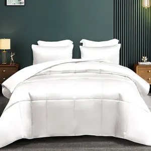 3-Silky Queen Comforter, Luxurious Satin Comforters Full Size with 2 Satin Pillowcases, Lightweight Duvet for Seasons, White