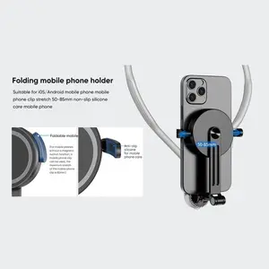 Phone Chest Mount, Magnetic Neck Mount for Phones Neck Cell Phone Holder POV/Vlog Selfie Mount Hand Free Phone Neck Holder Chest Stand Strap Video Recording for iPhone 17 16 15 14 13 12 Seires Android Phones