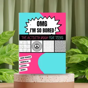 Adult Puzzle Book Set, Multi-Function Sudoku Crossword Maze Word Search, Ideal Gift for Adults & Seniors, Portable Design, No Pen Included, Multifunction