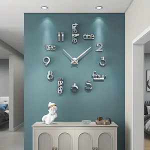 Giant Frameless Silent Wall Clock 40-Inch Modern Home Decor for Living Room, Kitchen, Bedroom, Interior Decor - Quiet, Easy to Read, Battery Operated