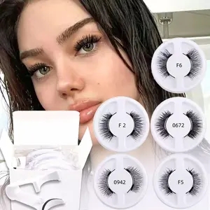 5 Pairs Magnetic Eyelashes Set with 1 Tweezers, No Glue Needed, Reusable Natural False Eyelashes for Easy Application, Cosmetic