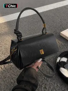Vintage Versatile Flap Closure Practical Handbag, Single Shoulder Crossbody Bag, Ideal for Daily Use, Work, Commuting