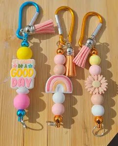 Silicone Beads Keychain Zipper Puller Phone Accessory - Accessories
