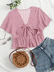 Women's Sweet Cool Paisley Print Halter Top, Towel Style Cut, Slimming Hot Girl Short Shirt, Elegant Fitted Design, All Seasons