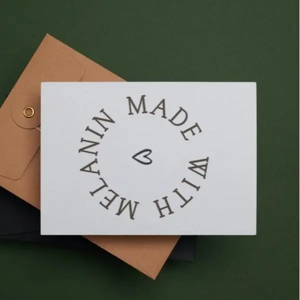 Made with Melanin- Blank Bundle (8) Card: Simple, Elegant Blank Cards"